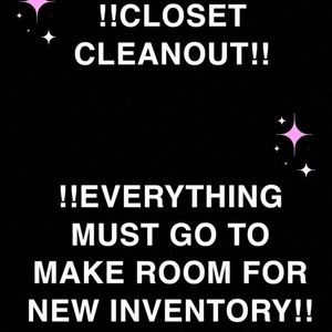 Closet CLEANOUT! Prices negotiable!